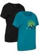 Funksjons-T-shirt, hurtigtørkende, 2-pack, bpc bonprix collection