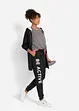 Joggebukse av bomull, med print, Loose fit, bonprix