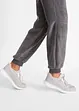 Fleece-joggebukse med mansjetter, bonprix