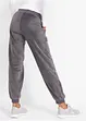 Fleece-joggebukse med mansjetter, bonprix