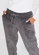 Fleece-joggebukse med mansjetter, bonprix