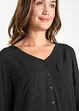 Viskosebluse med V-hals, lang arm, bonprix