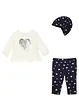 Babytopp+leggings+lue økologisk bomull (3-delt sett) , bonprix