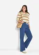 Wide Leg-jeans Mid Waist, stretch, bonprix