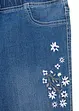 Jeggings med blomsterbroderi til barn, bonprix