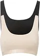 Bustier med økologisk bomull (2-pack), bonprix