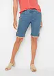 Bermudashorts i denim med mønstret oppbrett, bonprix