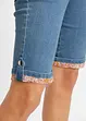 Bermudashorts i denim med mønstret oppbrett, bonprix