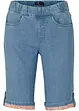 Bermudashorts i denim med mønstret oppbrett, bonprix