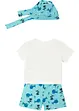 Baby T-shirt+shorts+bandana av økologisk bomull (3-delt sett), bpc bonprix collection