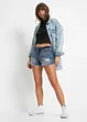 Jeans-shorts med broderi, bonprix