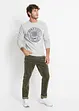 Slim Fit-kordfløyelsbukse med stretch og komfortsnitt, bonprix