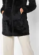 Loungewear langermet fleece-kosejakke med hette, bonprix