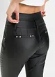 Bukse i imitert skinn High Waist, bonprix