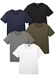 T-shirt med V-hals (5-pack), bonprix