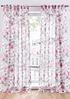 Gardin med blomstermønster, med resirkulert poyester (1-pack), bonprix