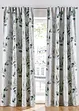 Mørkleggingsgardin med med blomstermønstret glanstrykk (1-pack), bonprix