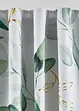 Mørkleggingsgardin med med blomstermønstret glanstrykk (1-pack), bonprix