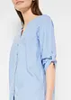 Bluse med lin, 3/4-lang arm, bonprix