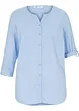 Bluse med lin, 3/4-lang arm, bonprix