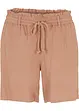 Paperbag-shorts med lin, bonprix