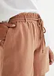 Paperbag-shorts med lin, bonprix