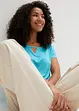 Top med elastikk nede, kort arm, bonprix