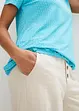 Top med elastikk nede, kort arm, bonprix