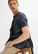 Henley T-skjorte med paisley-print, kort arm, John Baner JEANSWEAR