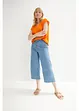 Blusetopp av musselin i 100% bomull, bonprix