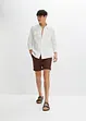 Stretch chino-bermuda med belte, Regular Fit, bonprix