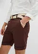 Stretch chino-bermuda med belte, Regular Fit, bonprix