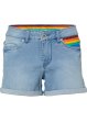 Pride jeansshorts med flagg-detalj, RAINBOW