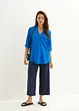 Bluse med 3/4-lang arm og lin, bonprix