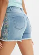 Jeans-shorts med broderi, bonprix