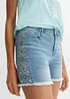 Jeans-shorts med broderi, bonprix