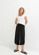 Legglang culottes med elastisk linning, bonprix