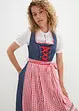 Dirndl med jeans-look og forkle, knelang (2-delt sett), bonprix