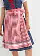 Dirndl med jeans-look og forkle, knelang (2-delt sett), bonprix