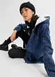 Jeans-parkas med teddypels, bonprix