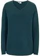 Milano Rib-genser med V-hals, bonprix