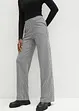 Stretchbukse med Houndstooth-mønster, Wide leg, bonprix