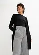 Lang bouclé-strikkejakke, bonprix