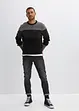 Genser med rund hals og colorblocking, bonprix