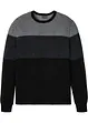 Genser med rund hals og colorblocking, bonprix