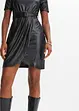 Kjole med knytebelte, imitert skinn, BODYFLIRT boutique