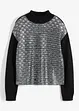 Strikket genser med glitter-print, RAINBOW