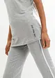 Lang topp med skrift (2-pack), bonprix