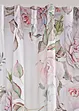 Mikrofibergardin med roseprint, med resirkulert polyester (1-pack), bonprix