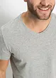 T-skjorte med V-hals (3-pack), bonprix